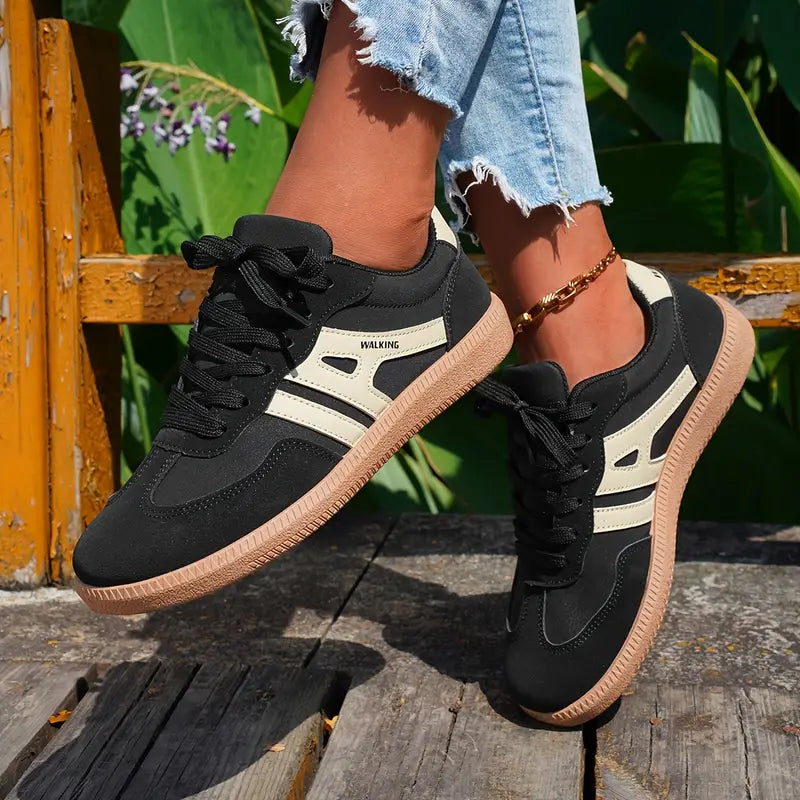 Casual Sneakers | Women's Comfortable Lace-Up Shoes with Flexible Sole-Metro Lane Plaza