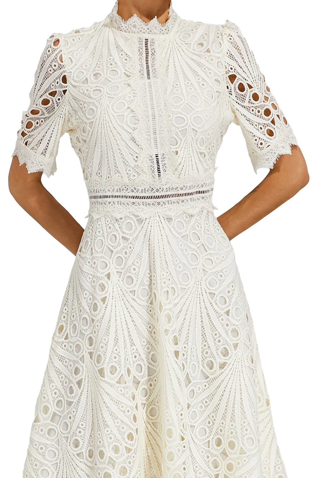 Women's Elegant Lace Midi Dress-Metro Lane Plaza