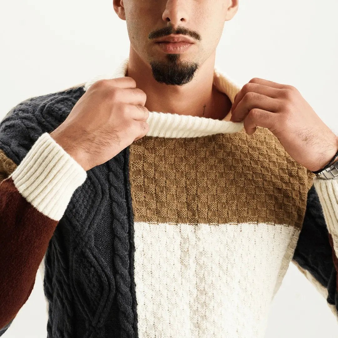 Men's Panel Knit Sweater