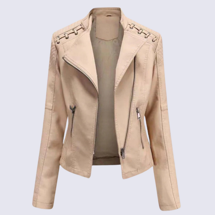 Women's Faux Leather Biker Jacket