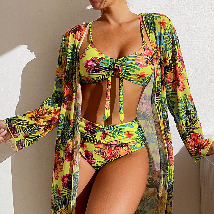 Swimwear | Women's Long Sleeve Blouse Three Piece Set-Metro Lane Plaza