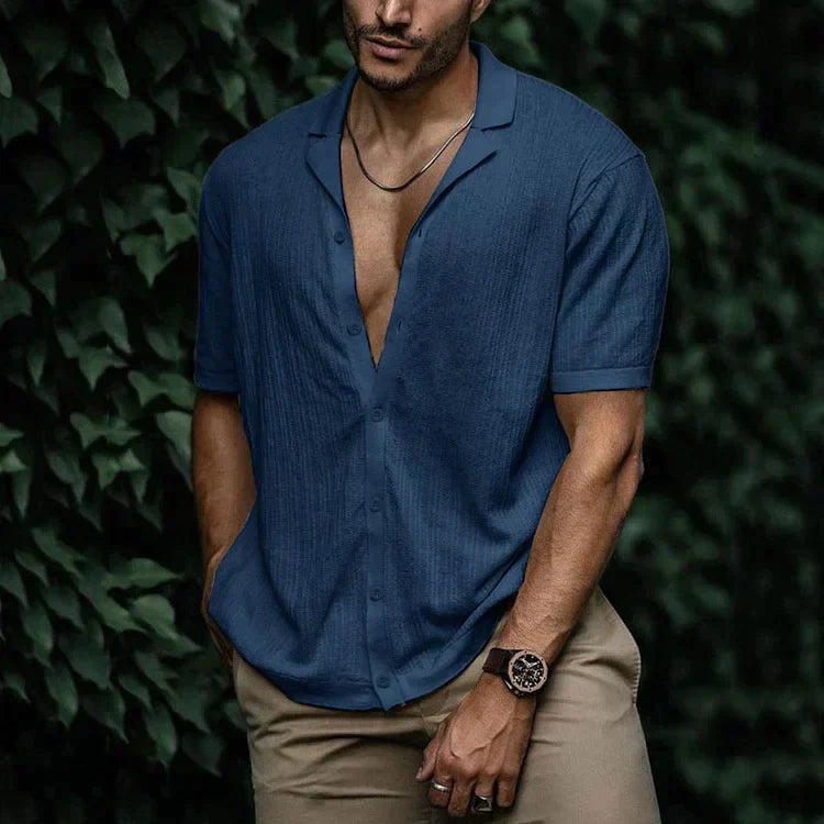 Men's Summer Linen Shirt - Lightweight and Breathable Fashion-Metro Lane Plaza