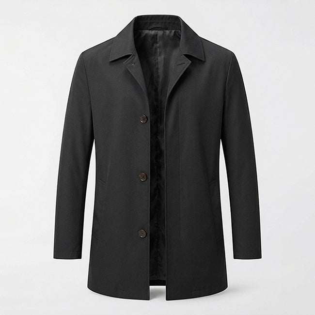 Men's Stylish Mid-Length Trench Coat