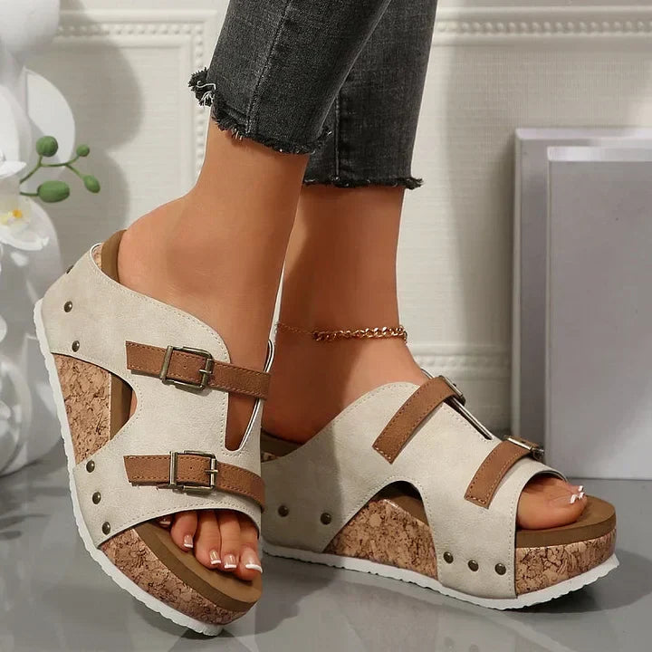 Sophia | Women's Elegant Height Orthopedic Sandals-Metro Lane Plaza