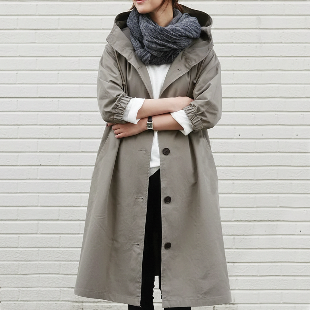 Women's Hooded Trench Coat