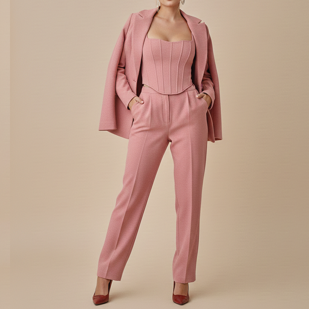 Aurora | Women's Three-Piece Suit Set-Metro Lane Plaza