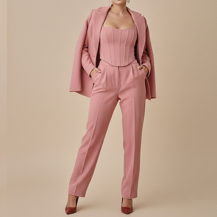 Aurora | Women's Three-Piece Suit Set-Metro Lane Plaza