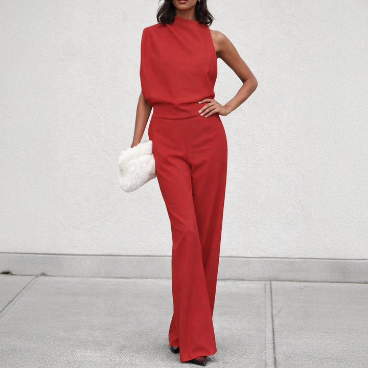 Clara | Women's Elegant Sleeveless Jumpsuit-Metro Lane Plaza