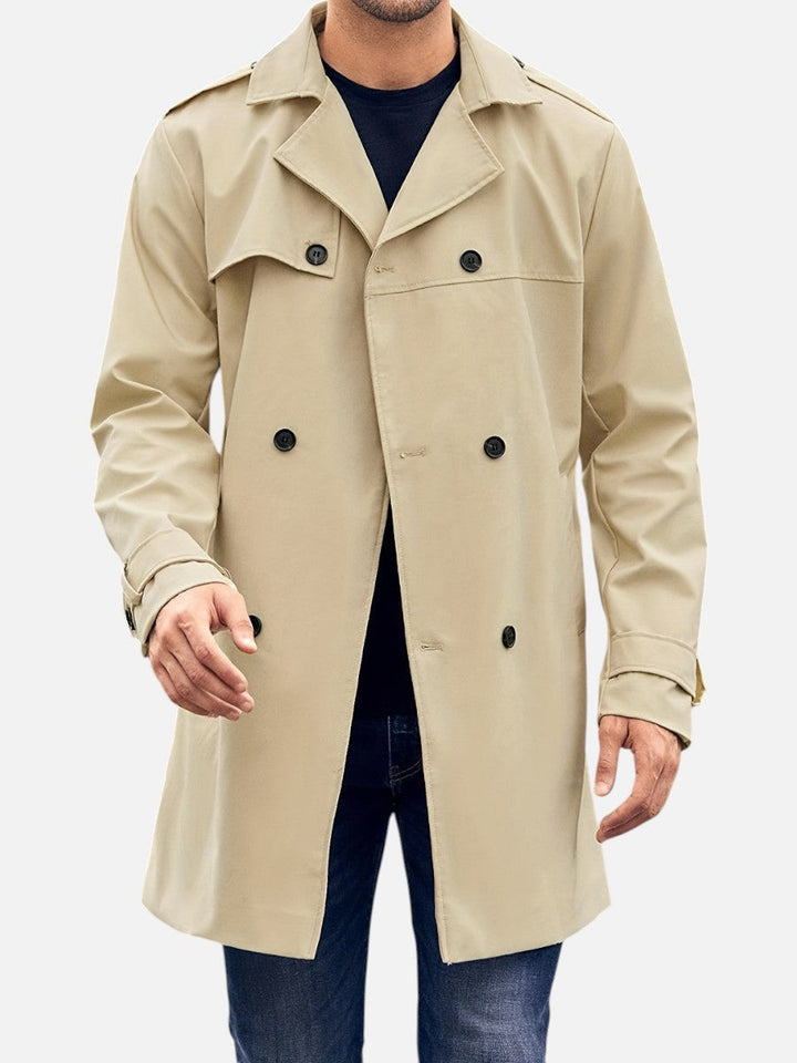 Men's Double-Breasted Trench Coat