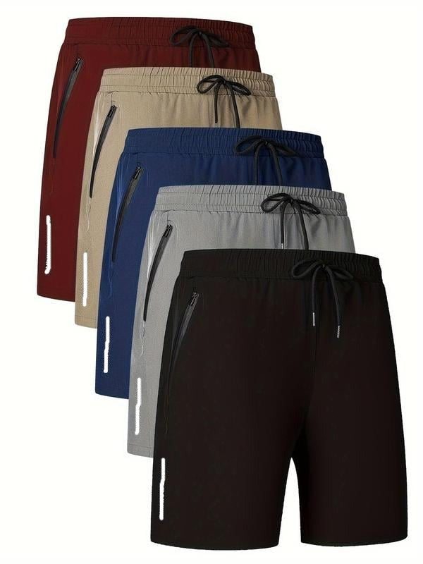Men's casual drawstring waistband shorts