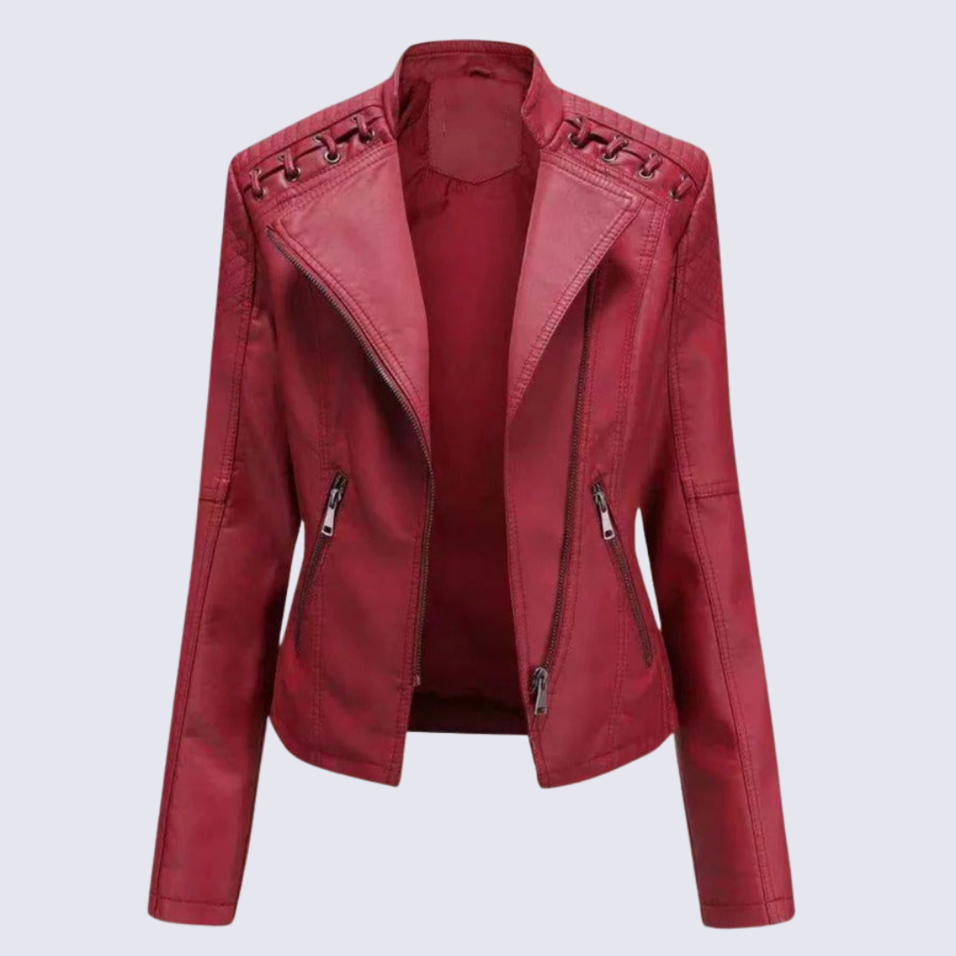 Women's Faux Leather Biker Jacket