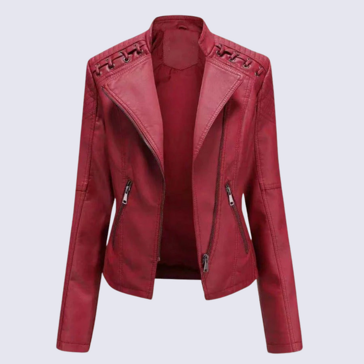 Women's Faux Leather Biker Jacket