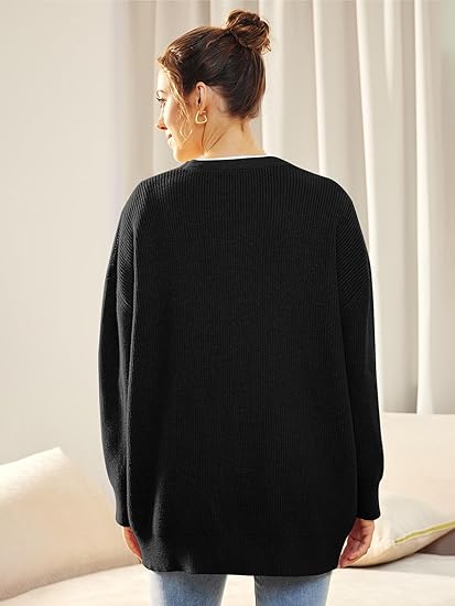 Gestrickte Strickjacke mit Knöpfen für Damen