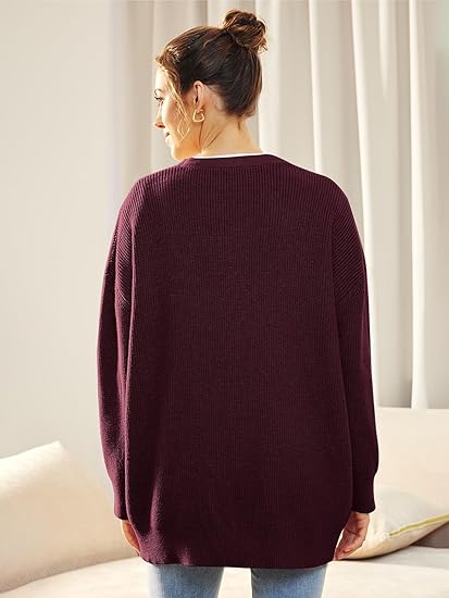 Gestrickte Strickjacke mit Knöpfen für Damen