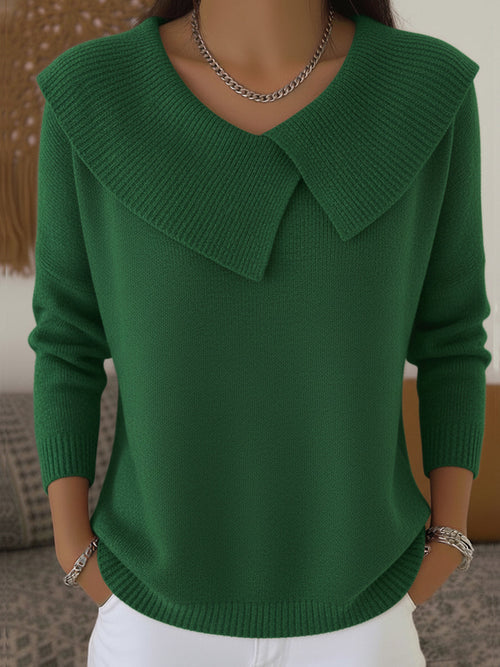 Pull douillet à col châle pour femme