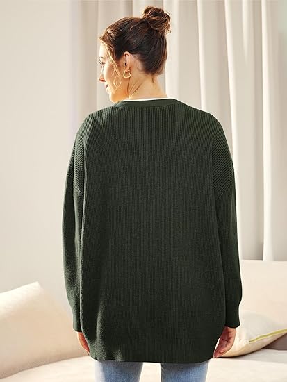 Gestrickte Strickjacke mit Knöpfen für Damen
