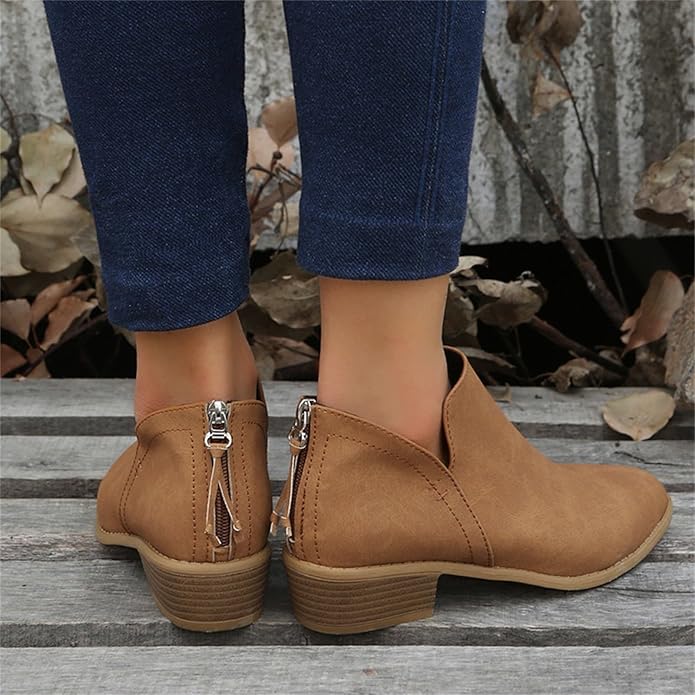 Botins de cunha para mulher com biqueira pontiaguda
