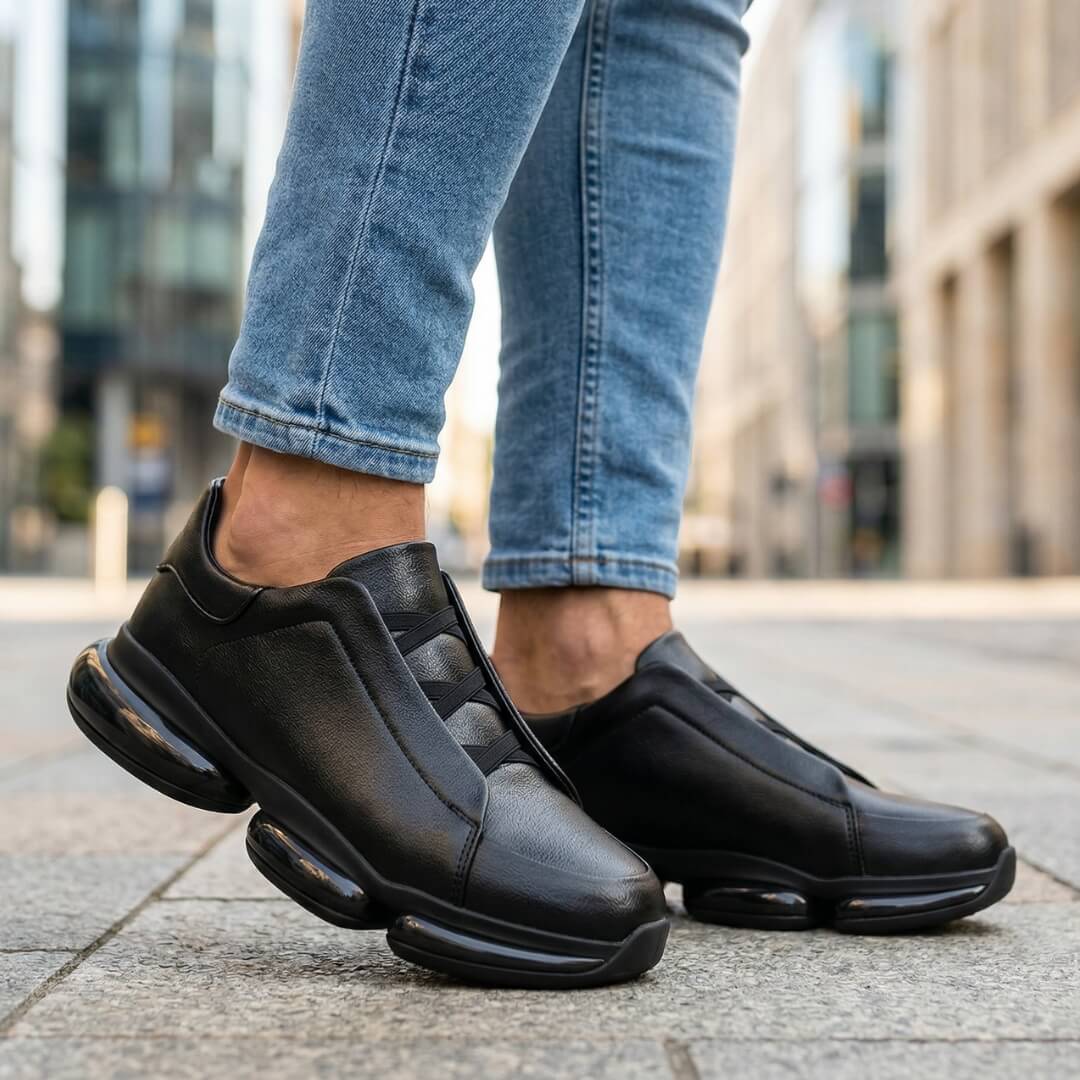 Lædersneakers til mænd