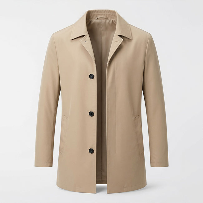 Men's Stylish Mid-Length Trench Coat
