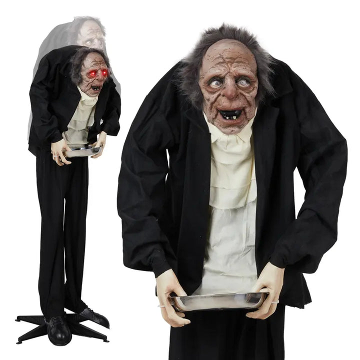 Women's 5ft Animated Halloween Figure with Sound and LED Eyes