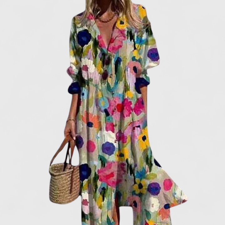 Women's Elegant Boho Style Dress-Metro Lane Plaza