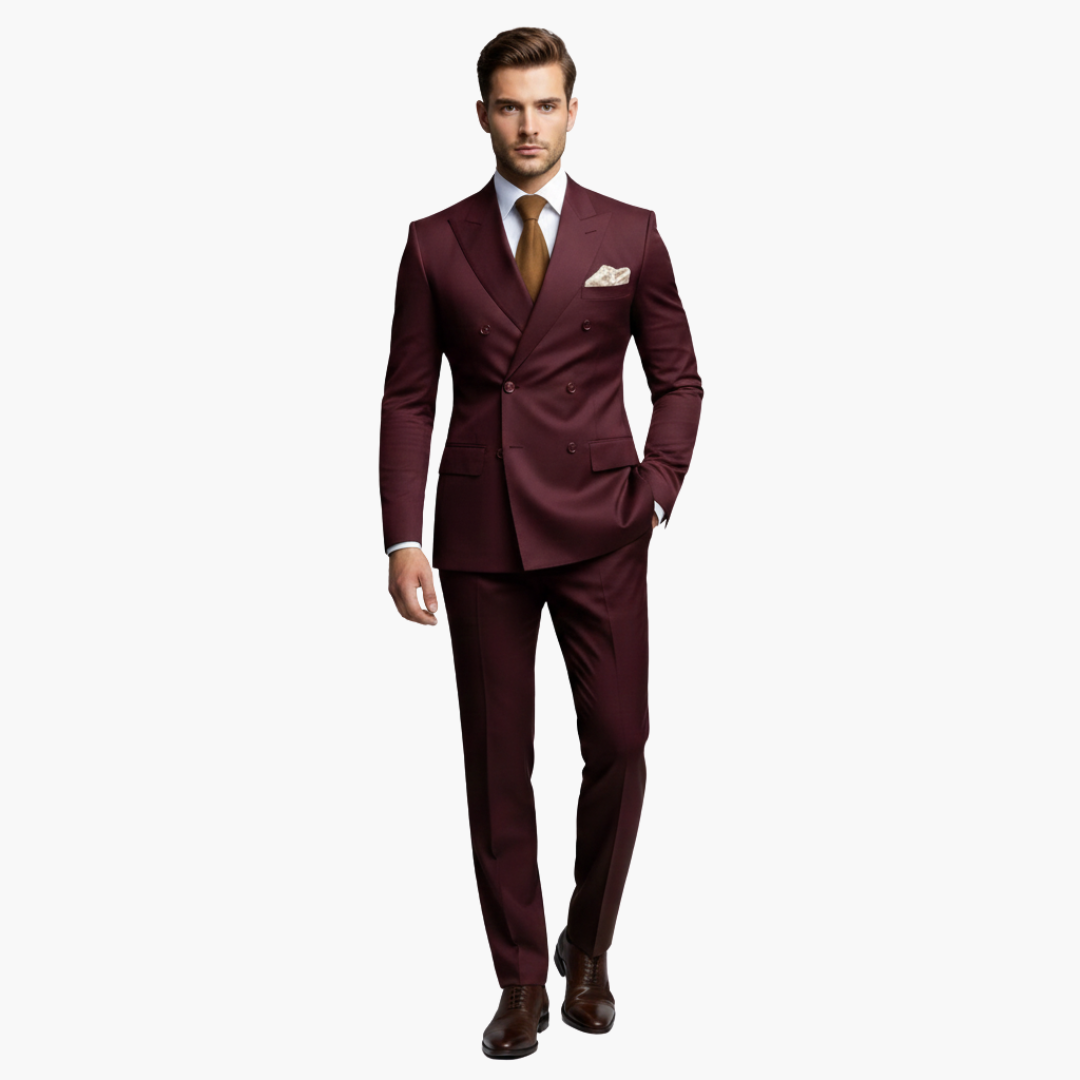 Men's Slim Fit Two-Piece Suit Set-Metro Lane Plaza