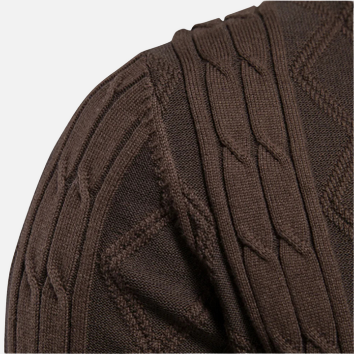 Cardigan en maille à losanges pour homme