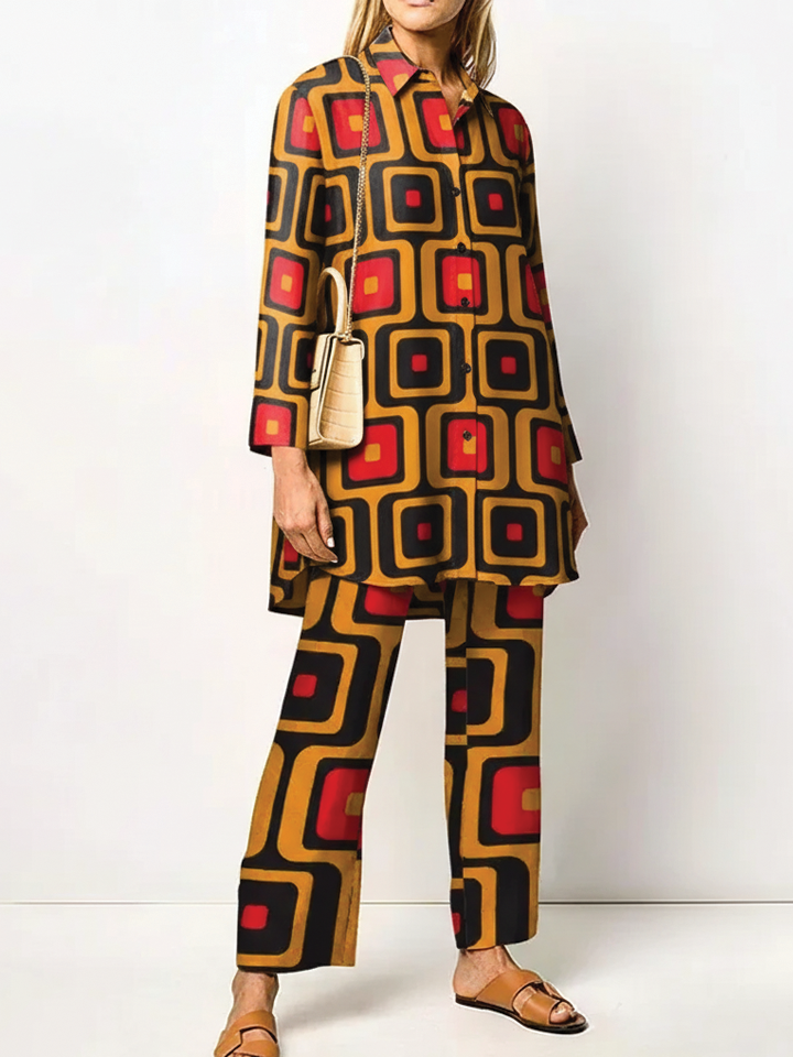 Michelle | Women's Two-Piece Outfit Set-Metro Lane Plaza