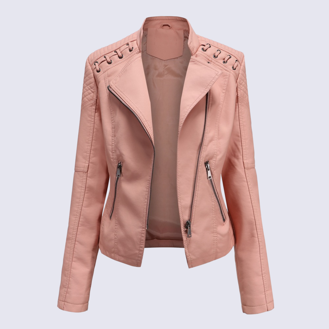 Women's Faux Leather Biker Jacket