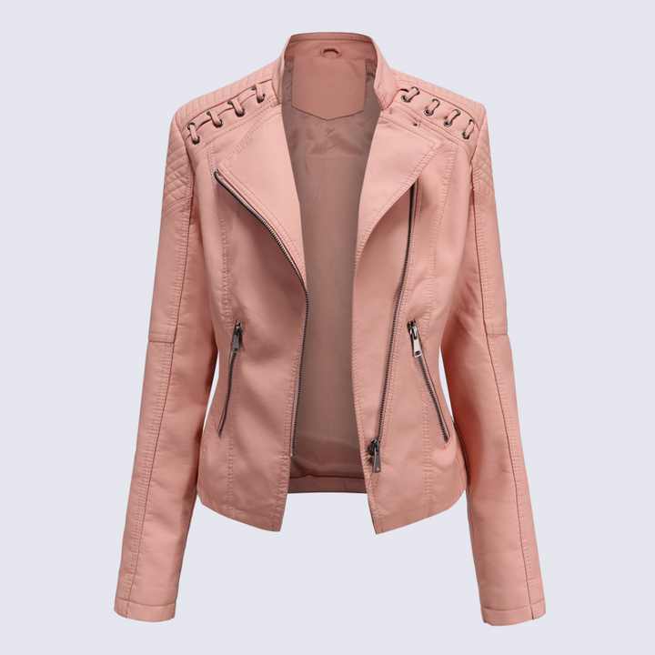Women's Faux Leather Biker Jacket