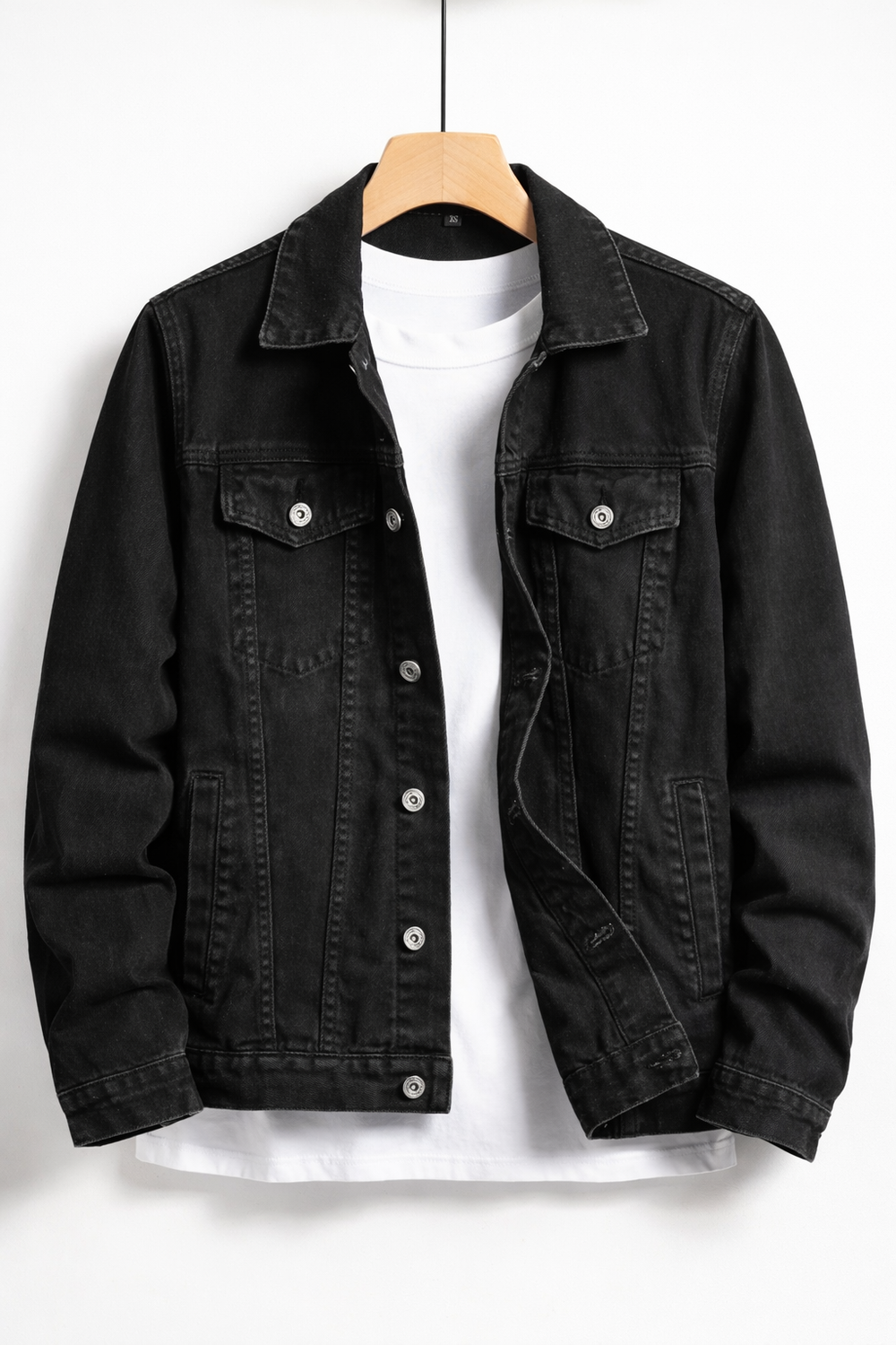 Men's Classic Fit Button-Up Denim Jacket-Metro Lane Plaza