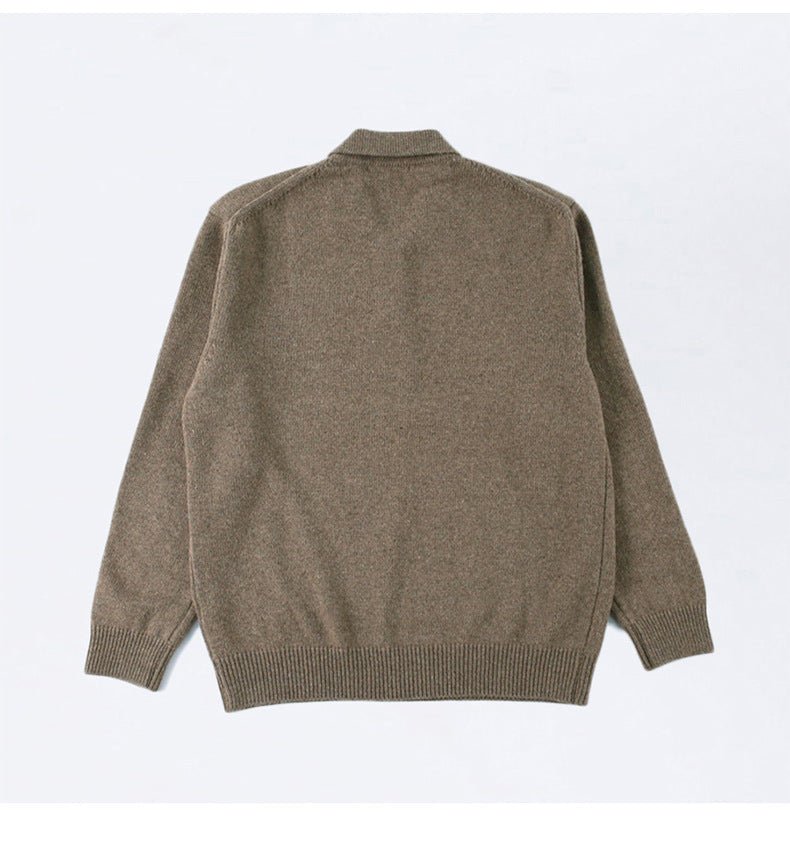 Herren-Strickpullover im Polo-Stil