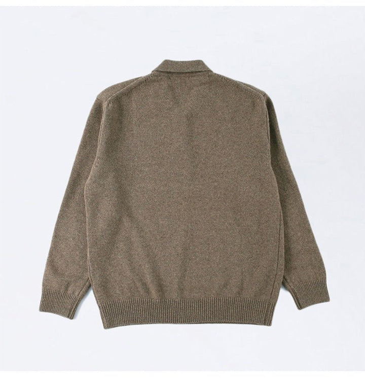 Herren-Strickpullover im Polo-Stil