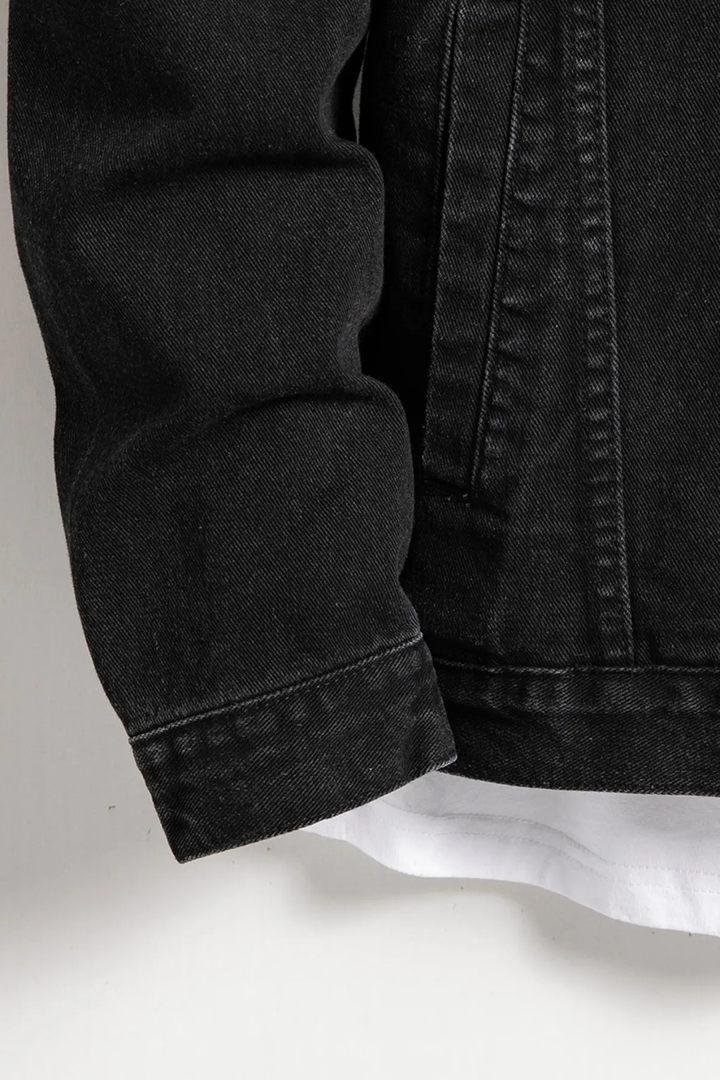 Men's Classic Fit Button-Up Denim Jacket-Metro Lane Plaza