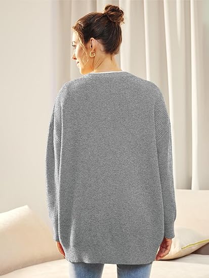 Gestrickte Strickjacke mit Knöpfen für Damen
