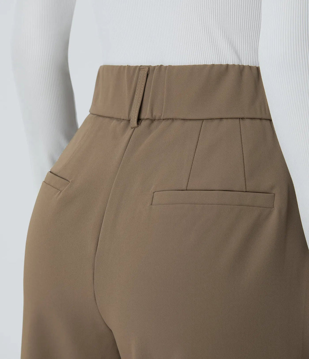 Hella | Women's High-Waisted Soft Stretch Trousers-Metro Lane Plaza