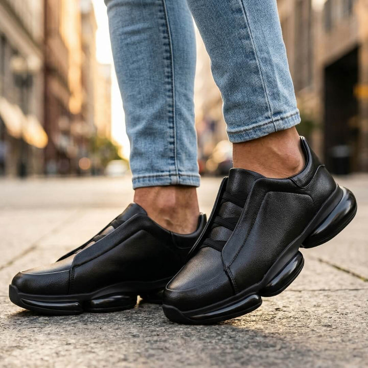 Lædersneakers til mænd
