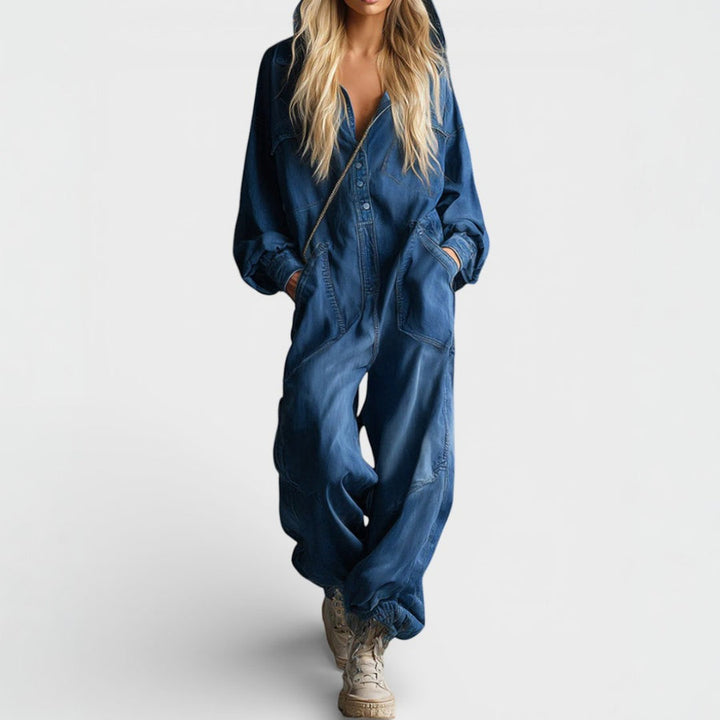 Women's Long-Sleeve Hoodie Jumpsuit