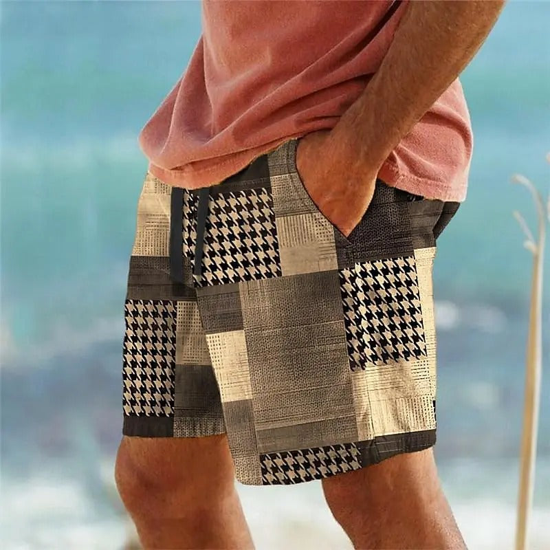 Men's Patchwork Shorts with Fun Patterns