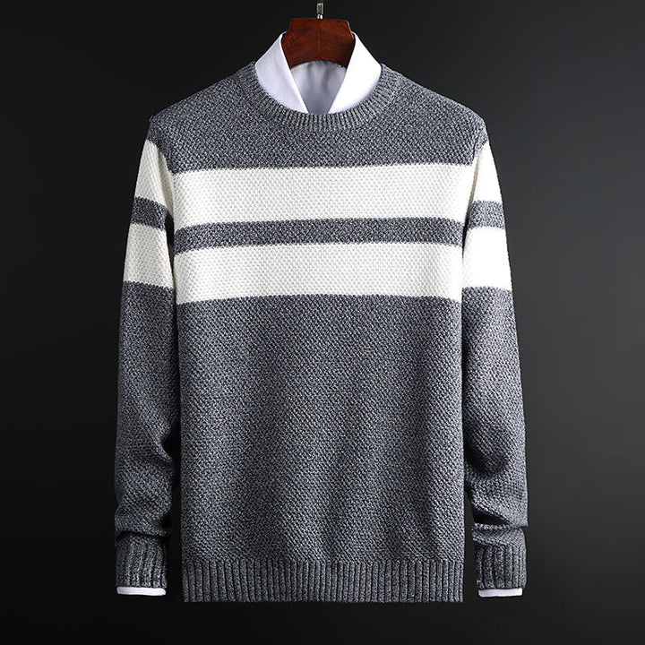 Men's Striped Crew Neck Sweater