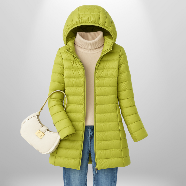 Ultralight Down Jacket | Women's Warm Jacket with Timeless Fit-Metro Lane Plaza