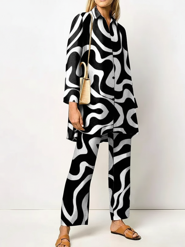 Michelle | Women's Two-Piece Outfit Set-Metro Lane Plaza