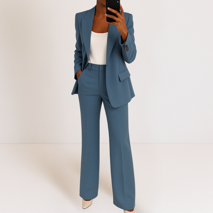Melanie | Women's Two-Piece Suit Set-Metro Lane Plaza