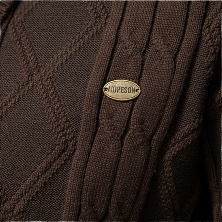 Cardigan en maille à losanges pour homme