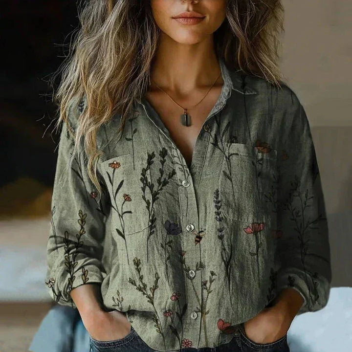 Melissa | Women's Classic Button-Down Shirt-Metro Lane Plaza