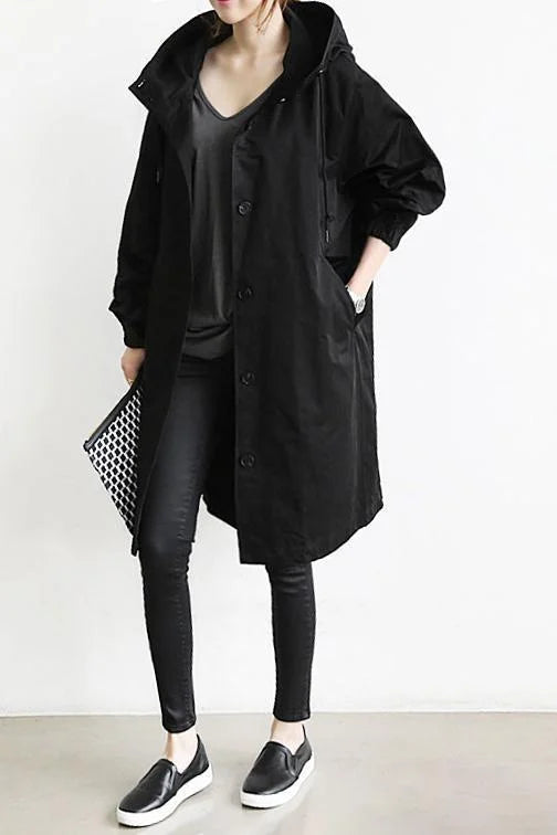 Sophia | Women's Oversized Water-Repellent Windbreaker Jacket-Metro Lane Plaza
