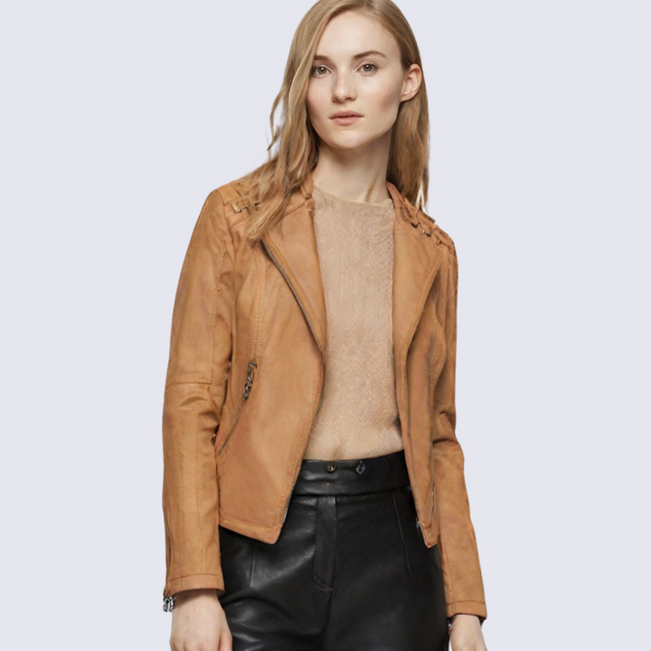 Women's Faux Leather Biker Jacket