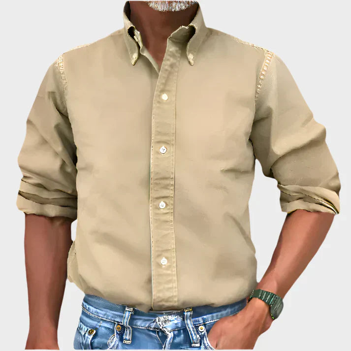 Ashton | Men's Classic Cotton Shirt-Metro Lane Plaza