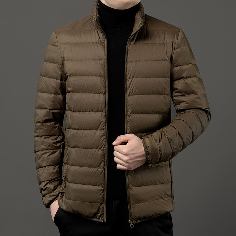 Miesten slim fit -kevyt toppatakki