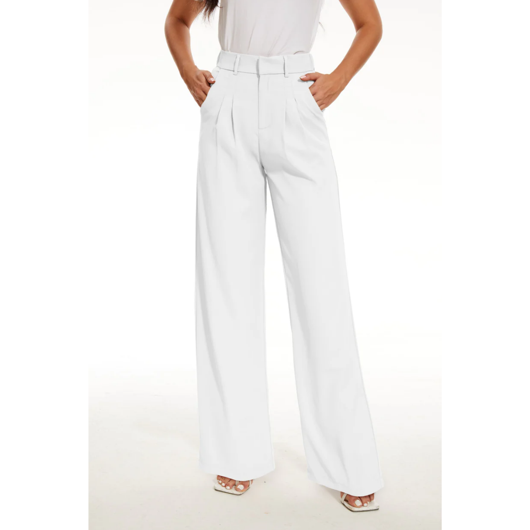 Emily | Women's High-Waisted Wide Leg Casual Pants for Everyday Wear-Metro Lane Plaza